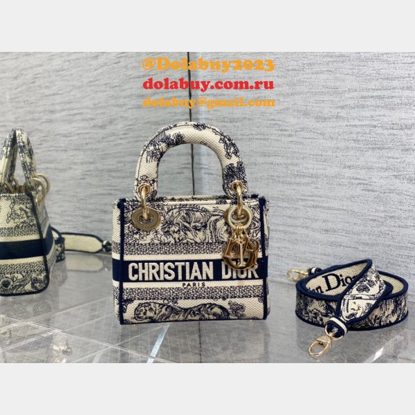 Christian Dior Copy Lady 1:1 17CM Mirror Designer Bag