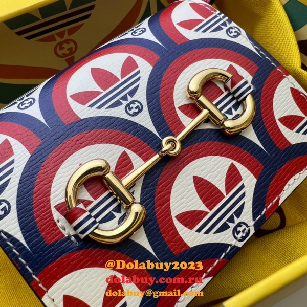 Best Adidas X Gucci Fake 702248 Card Case With Horsebit