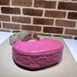 Gucci Replica 739709 GG Matelassé Duplicate Shoulder Pink Bag