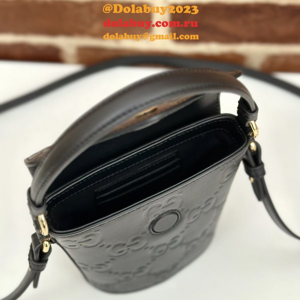 Gucci 772795 UK Embossed Top Handle Replicas Shoulder Bag