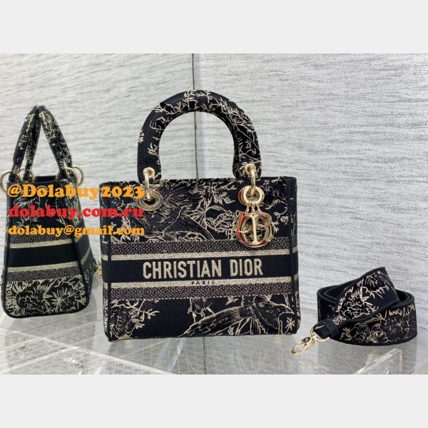 Perfect 1:1 Christian Dior Replicas Lady Best 24CM Black Bag