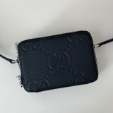 Knockoff Gucci 816958 Fashion Jumbo GG Super Black Bag