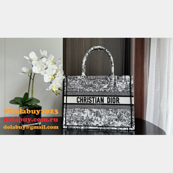 Top Quality CD Book Tote Fake 36CM Christian Dior Bags