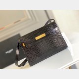 Top Quality Saint Laurent Leather Manhattan Shoulder Bag Golden Black