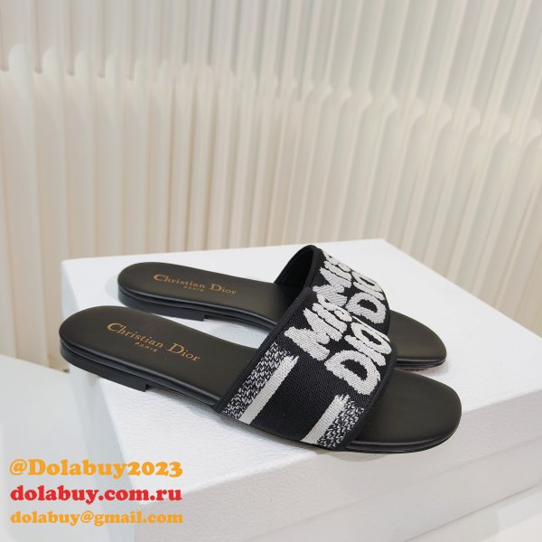 Top Quality MISS DIOR Flat Slipper DWAY SLIDE