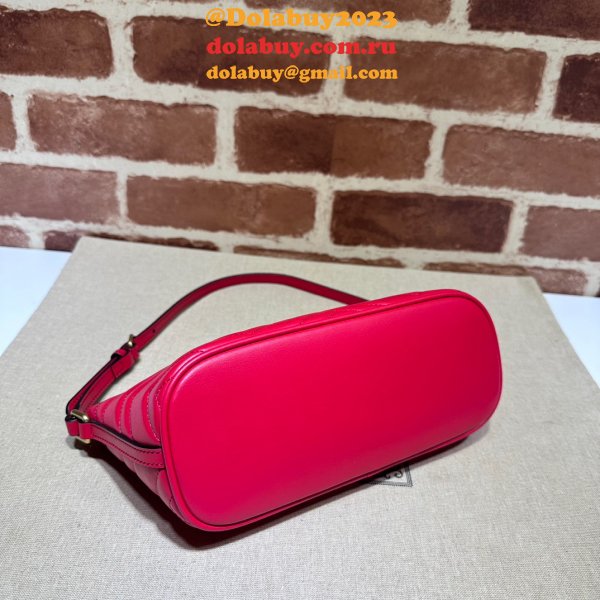 Gucci 1:1 Mirror GG Marmont 739166 Shoulder Red Fake Bag