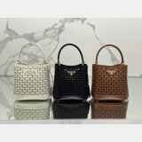 Luxury Prada Saffiano hollow basket women bag