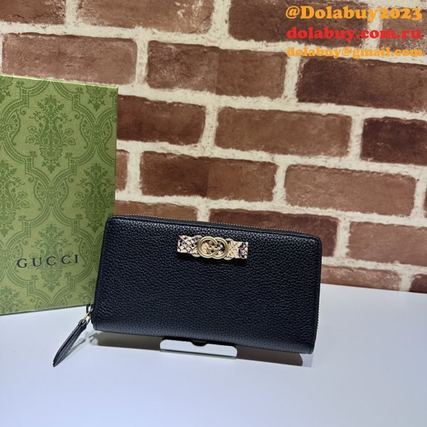 Zip Wallet Replica Gucci Perfect Around Interlocking G python bow