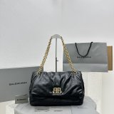 7 Star Balenciaga Le Monaco Wax Leather Chain 1:1 Mirror Bag