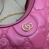 Gucci Replica 739709 GG Matelassé Duplicate Shoulder Pink Bag