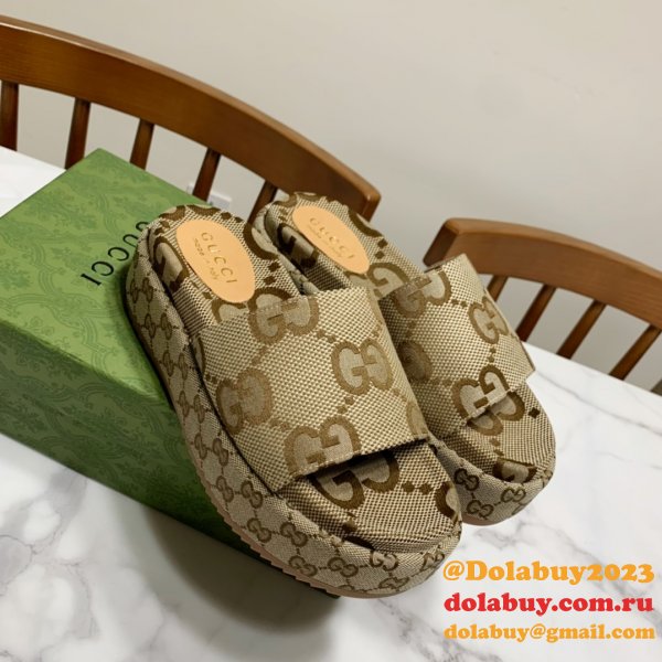 Canvas Slippers Replica Gucci Best High Quality Shoes