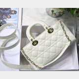 Dior High Quality Replica Black/White Lady Dior Cannage Tech Pouch 26cm