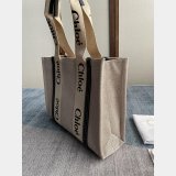 Best Quality Chloe Woody Tote Bag in Cotton Canvas 36CM