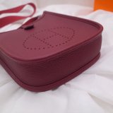 Hermes Evelyne Bag Pink Clemence leather Rose Tyrien