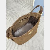 Top Quality Prada Suede Leather Mini Bucket Bag