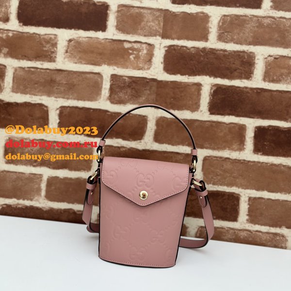 Gucci 772795 UK Embossed Top Handle Replicas Shoulder Bag