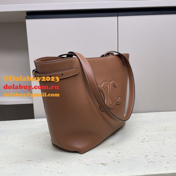 Luxury Best Celine 116853 Medium Cabas Anais Cuir Triomphe