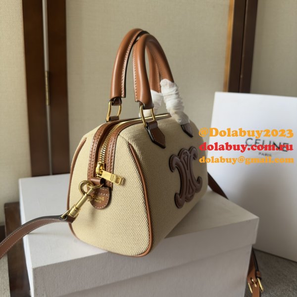 Luxury Celine 197582 Triomphe Small Boston Bag