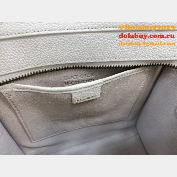 Buy Online Celine White Nano Luggage Bag-168243