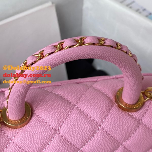 Replica Handle Matelasse 2Way AS2215 Shoulder Bag CAVIAR 19CM