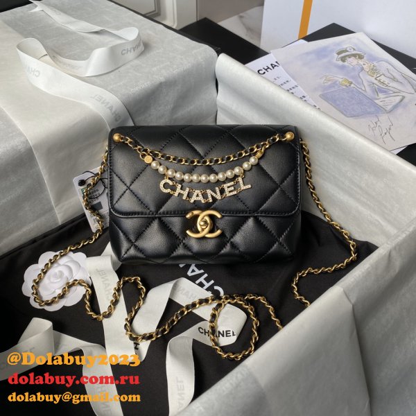 Top Quality CC Shiny Lambskin Crossbody Bag AS4986