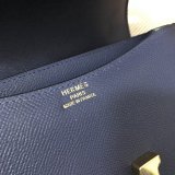 Hermes Constance Bag 18cm Epsom Leather dark blue