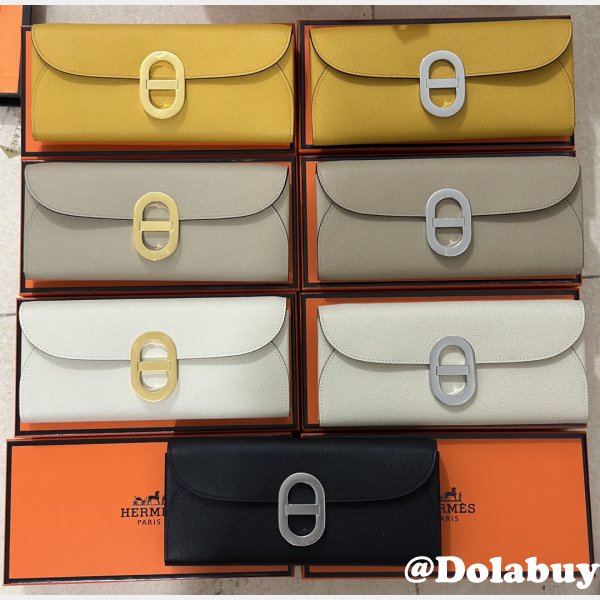 Luxury Hermes  D Ancre to go clutch Epsom bag