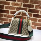 Gucci Fashion 476541 GG Supreme Queen Margaret Small Top Handle Bag