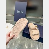 High Quality dior Fringed Cotton Canvas Dioract Slide