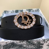 Wholesale Christian Dior AAA Belts 30mm Black Replica