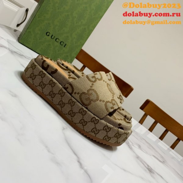 Canvas Slippers Replica Gucci Best High Quality Shoes