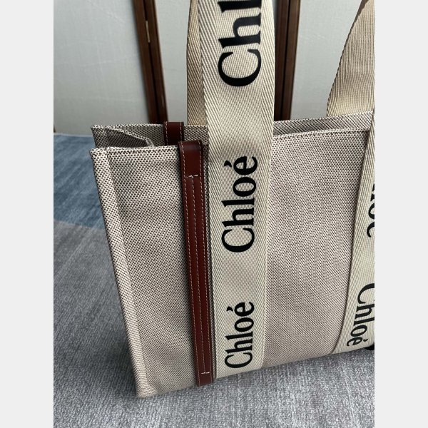 Best Quality Chloe Woody Tote Bag in Cotton Canvas 36CM