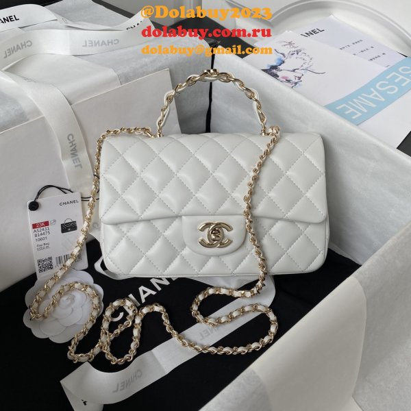 Duplicate AS2431 Flap Top Handle High Quality Replicas Bag