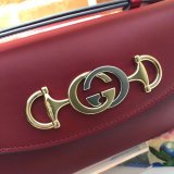 7 Star Gucci 564718 Strawberry Print Leather Zumi Mini Replica Bag