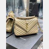 YSL Fake 392737 College Medium Chain Bag in Matelassé Leather