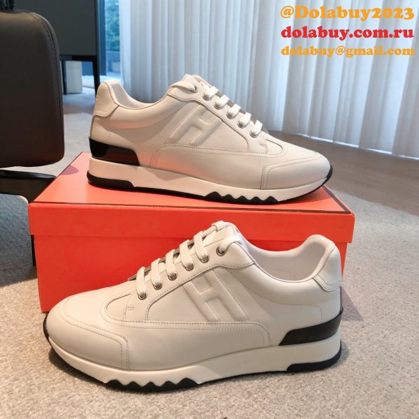 Wholesale Sneakers Leer Wit Hermes Knockoff Shoes