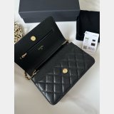 New CC WOC SMALL CAVIAR LEATHER CHAIN BAG Magnetic buckle