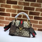 Gucci Fashion 476541 GG Supreme Queen Margaret Small Top Handle Bag