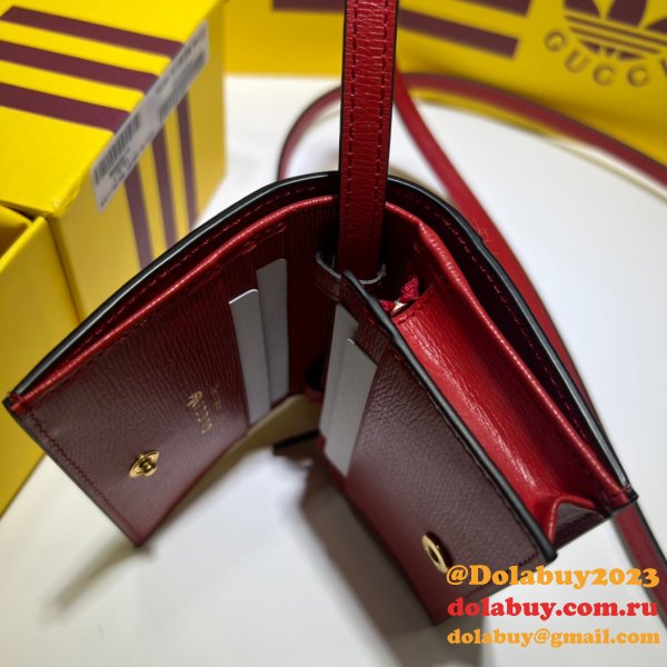 Best Adidas X Gucci Fake 702248 Card Case With Horsebit