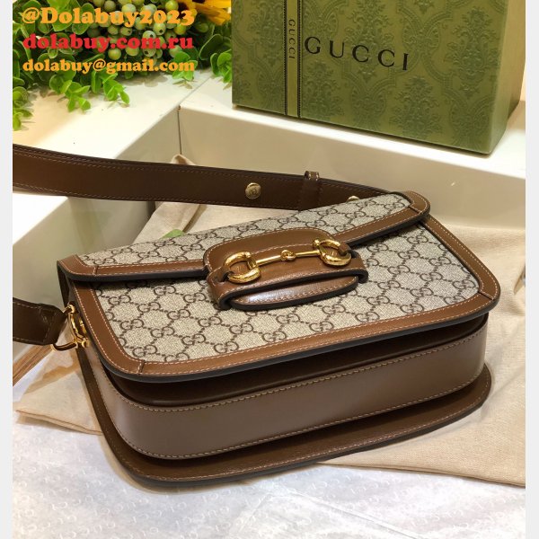 Gucci Replica GG Horsebit 1955 shoulder 602204 Brown bag