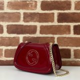 Luxury Gucci Blondie 815711/815715/815719 Shoulder Black/Red Duplicate Bag