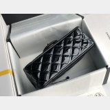 7 Star CC Lambskin Flap Designer Black Bag 20CM