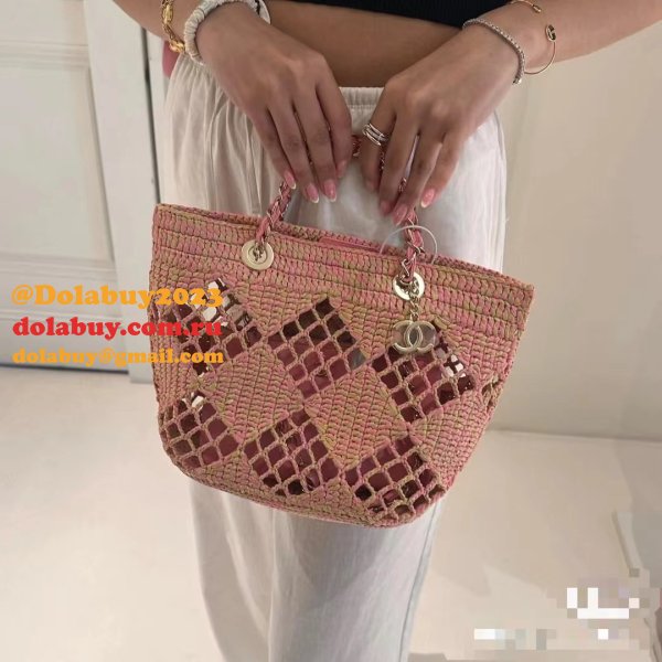 Where Can I Buy Replica Shopping Raffia Effect Braided AS4714 Bag