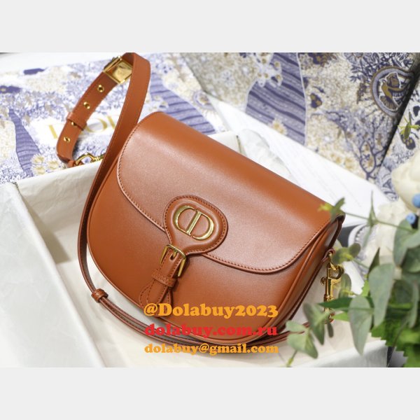 Replica Luxury Dior Bobby Bag Brown Box Calfskin