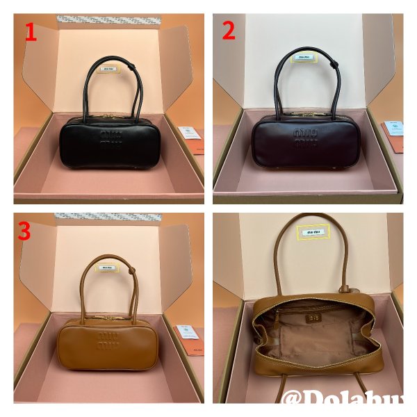 AAA+ Fashion MIU MIU 5BB173 Leather Beau Bag