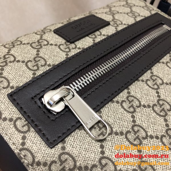 Replica Gucci 7 Star GG Supreme Gray Small Messenger 523599 Bag