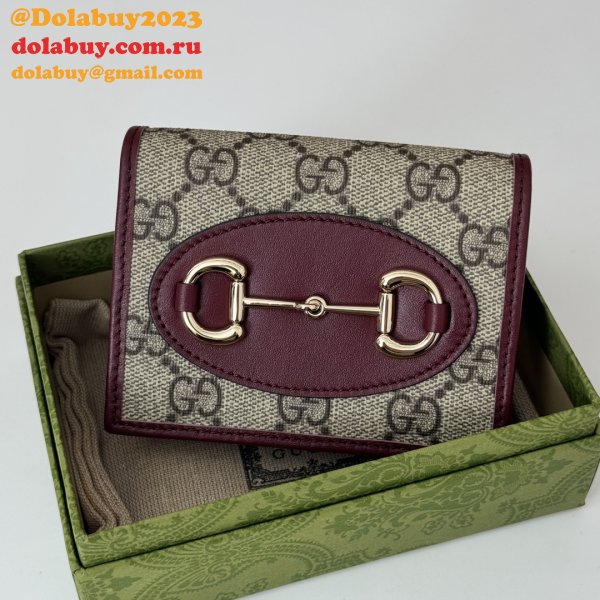 Gucci Inspired 621887 Horsebit 1955 Card Case Wallet