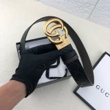 Gucci Belt With Double G Buckle 38mm-2 Black Fake