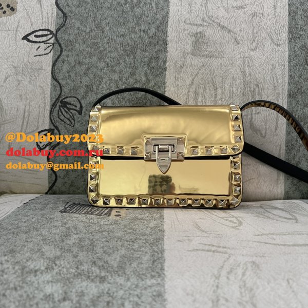 Cheap Fake Valentino Garavani Rockstud Calf Small Bag