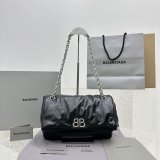 Top Quality Best Balenciaga Le Monaco Wax Leather Chain Bag